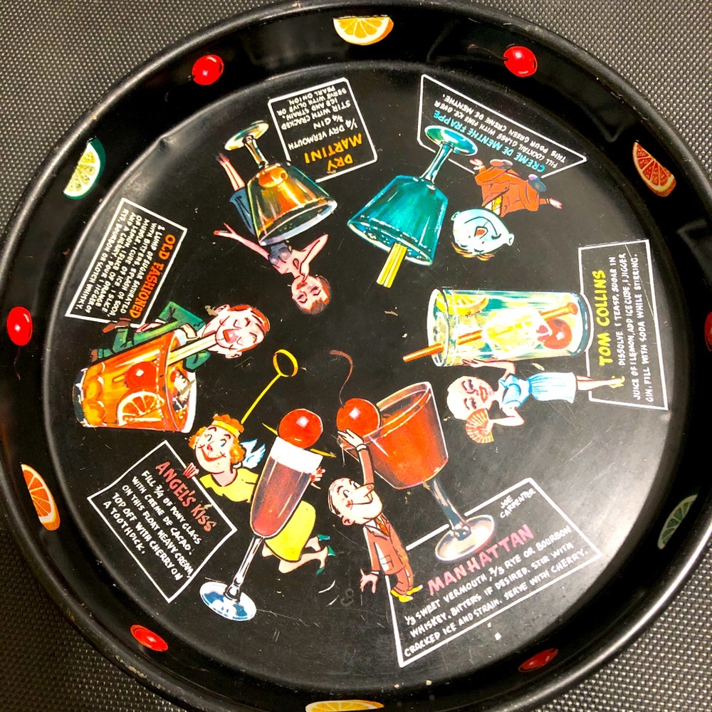 2for$20🟠Joe Carpenter tin cocktail tray